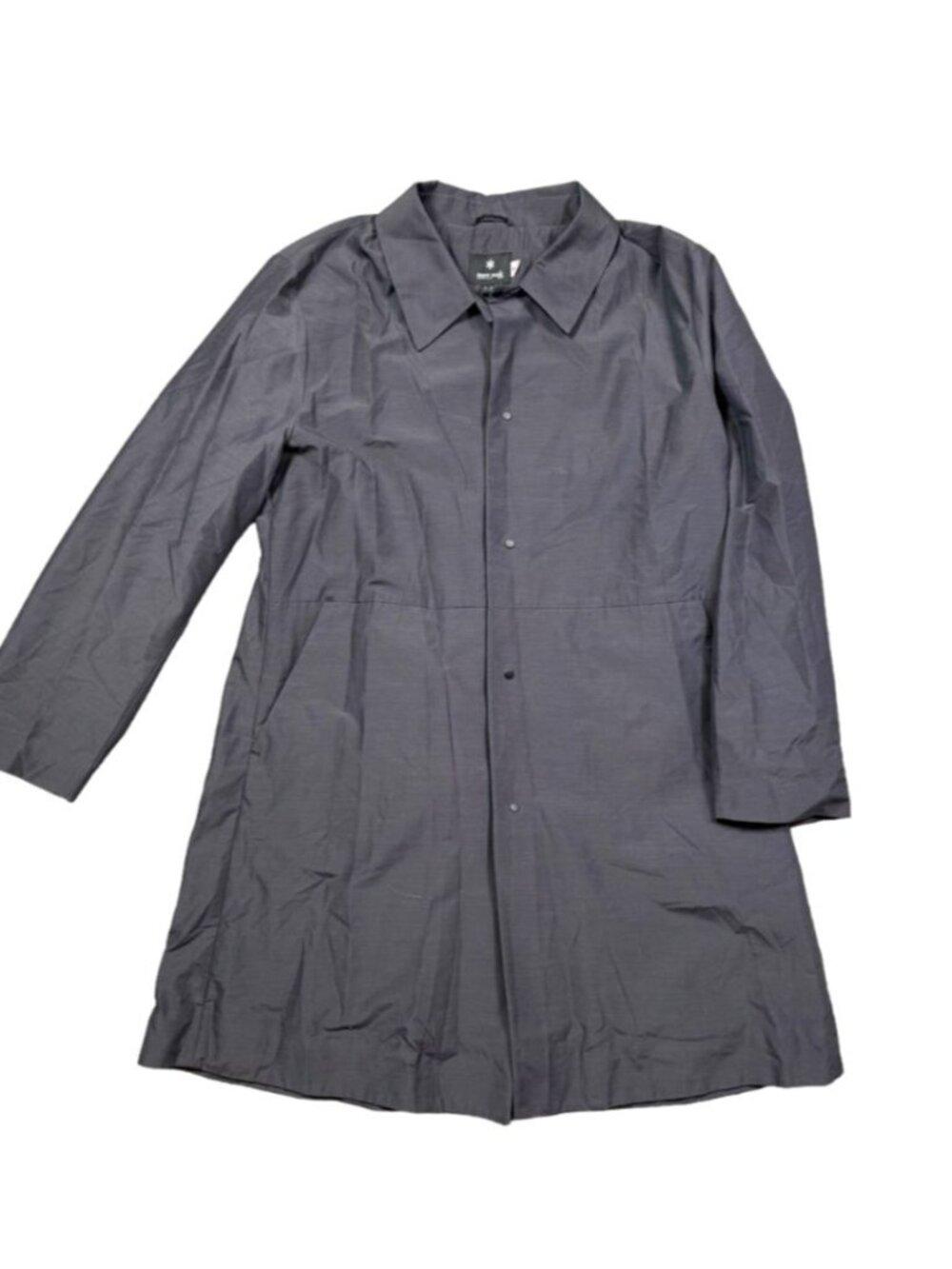 Snow Peak Coat US Mens L Gray Technical Jacket Minimal Outdoor Long Trench Coat